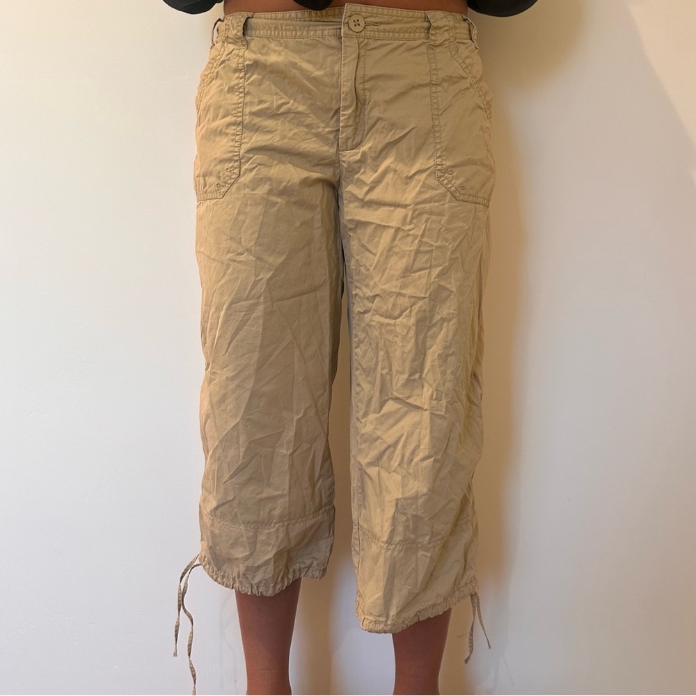Casual Beige Capri Pants